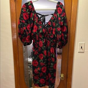 Floral Puff Sleeve Dress